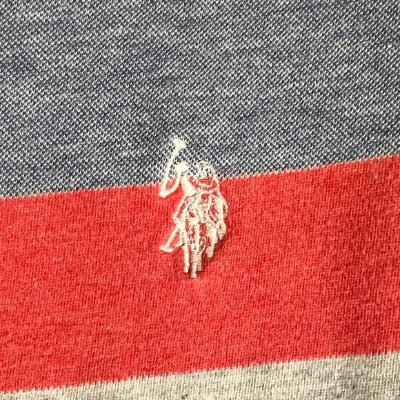 Vintage Polo Assn Short Sleeve Crew Neck Pullover Shirt Gray Red Men’s Size XL - Picture 6 of 8